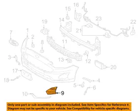 Ks7z17b814ab Ford Oem 19-20 Fusion Bumper Components-side Trim