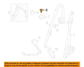 W715822s424 Ford Oem 15-20 F-150 Restraint Systems Front Seat Belts-bezel Screw