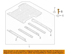W717000s901 Ford Oem 15-23 F-150 Lightning Pick Up Box Floor Rails-mount Bolt