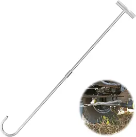 55601 Forogore 1 Pack 5th Wheel Pin Puller 32 Inch Solid Steel Chrome Plated 1-pack