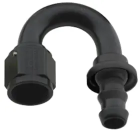 218010-bl Fragola - Hose Fitting #10 180 Deg Push Lock Black