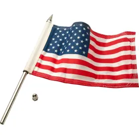 70602 Gates Ciro Flag Pole - 12 Inch With 6 X9 American Polished Stainless