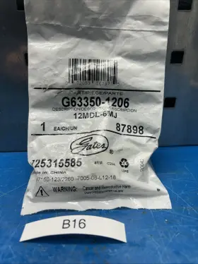 G63350-1206 Gates Hose Adapter New In Factory Pkg. Fast Shipping Warranty