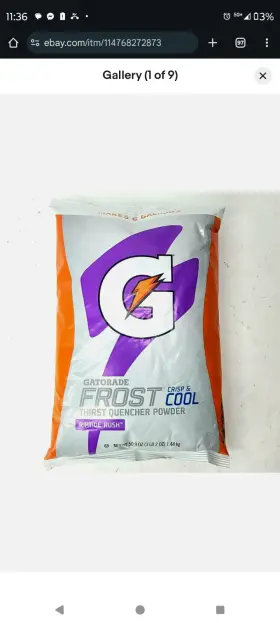 308-33672 Gatorade 33672 6gal. Riptide Rush Powder Mix 14-51oz. Pkgs