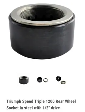 Mpn-2769-541z Gb Motorcycle Triumph Speed Triple 1200 Rear Wheel Socket In Steel With 1/2 Inch Drive
