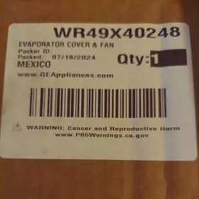 Wr49x40248 Ge Nib Oem Evaporator Cover Fan Assy