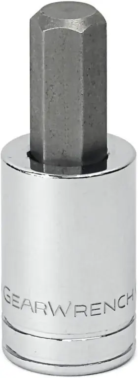 80166 Gearwrench 1/4 Inch Drive Hex Bit Metric Socket 6mm - 1.53 In Black
