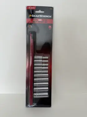 80309d Gearwrench 10 Pc. 1/4 Inch Drive 12 Point Deep Sae Socket Set - New In Pkg