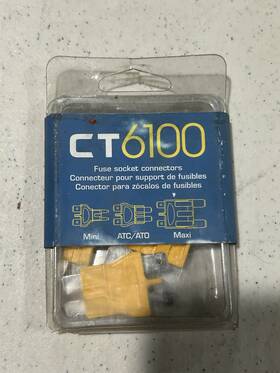 General Technologies Corp Ct6100 Nos. Gtc Fuse Socket Connector Kit Yellow