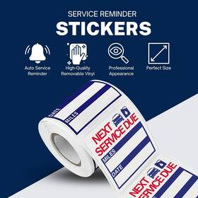 Glp 445045511532 300 Oil Change Stickers Service Reminder Clear Window Lite Sticker Pack 2 Inch X2 Us