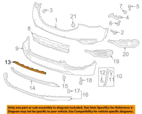 84592109 Gm Oem 17-19 Acadia Front Bumper Grille Components-molding Strip