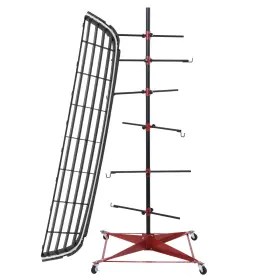 Le018865 Gonipol Auto Body Door Hang Hood Fender Panel Tree Paint Stand With Wheels Brand New