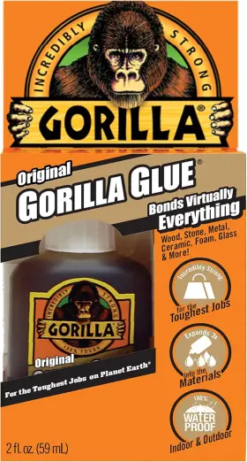 Gg50003 Gorilla Original Glue Waterproof Polyurethane 1 - Pack Multicolor