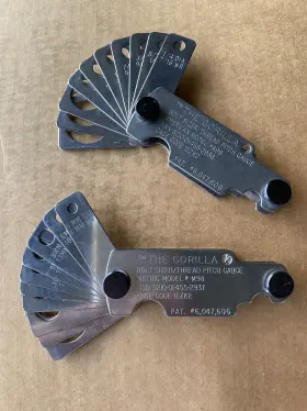 Gorilla Tool Company A98 M98 Bolt Sizer Thread Pitch Set Metric And Sae Standard Stainless
