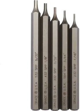 Grspp-5 Grace Usa Starter Short Pin Punch Set Gunsmith Hunting One Size Black