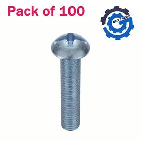 Grainger 2eu76 Pack Of 100 Round Head Machine Screws #10-32 1-1/4 Inches