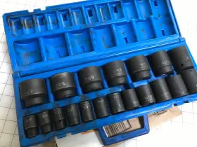 Grey Pneumatic 838780001241 1/2 Inch Drive 19piece Standard Length Imperial Master Set 3/8-1-1/2