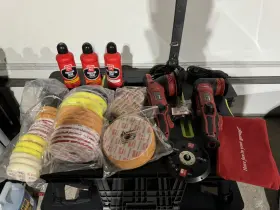 10901 Griots Garage G9 And G8 Random Orbital Polishers With New Pads 1 Inch Extension