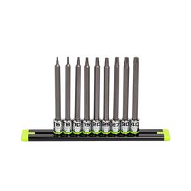Grip Edge Tools Sta9ls Gripedge 9-pc 1/4 Inch Drive Long Rpt Star Driver Set Sizes T6 - T40