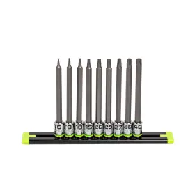 Sta9ls Grip Edge Tools Gripedge 9-pc 1/4 Inch Drive Long Rpt Star Driver Set Sizes T6 - T40