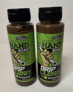 Grip U008 Clean Ultra Heavy Dutylot Of 2 Mechanic Hand Soap 8 Oz. New