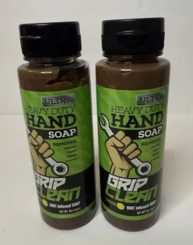 U008 Grip Clean Ultra Heavy Dutylot Of 2 Mechanic Hand Soap 8 Oz. New