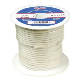 89-6007 Grote Primary Wire 12 Gauge White 25 Ft Spool