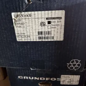 Ups50-60f Grundfos 97523134 Pump Circulator 115v 1/2 Hp - Cast Iron