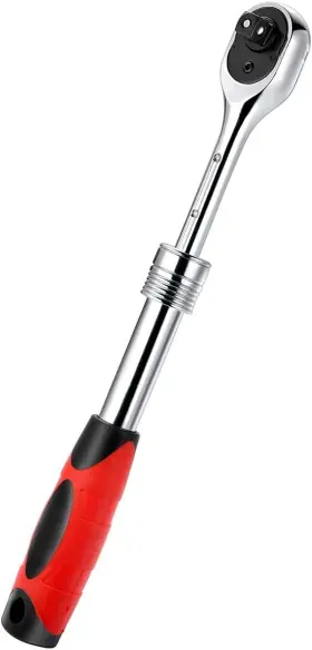 6124 Gule 1/4 Inch Square Socket Ratchet Wrench Telescopic Quick Release 7.09 9.06 Red