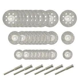 Hamineler 667176190524 30 Pcs Diamond Cutting Wheel 25mm/20mm/16mm Each 10 Coated Silver