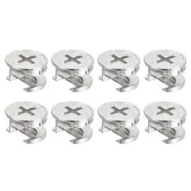 Hta220630hh0713 Harfington Cam Lock Nut For Furniture 8pcs 14.6x9.5mm Joint Connector Silver