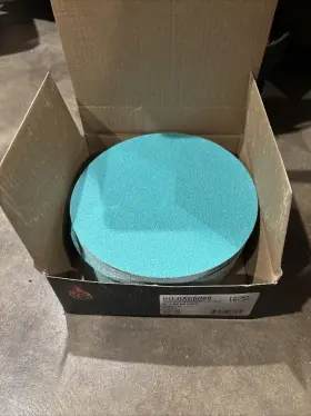 G6080 High Teck 50 Sheets 80 Grit 6 Inch Sanding Discs Hook And Loop Green Sandpaper