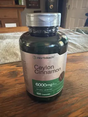 X001xkc7d5 Horbaach Ceylon Cinnamon Capsules 6000 Mg 150 Count Non-gmo And Gluten Free
