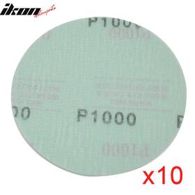 Ikon Motorsports 9-pop-0026 X10 Disc 1000 Grit 5 Psa Green Auto Car Sanding Paper Repair Sand 100pc