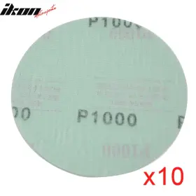 9-pop-0026 Ikon Motorsports X10 Disc 1000 Grit 5 Psa Green Auto Car Sanding Paper Repair Sand 100pc