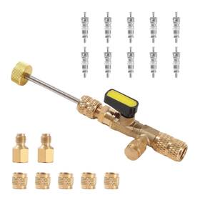Imstmter Fxcxgj-18 18 Pcs Valve Core Remover Installer Tool Professional Dual Size 1/4 Inch And 5/16