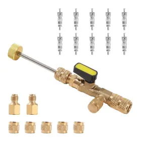 Fxcxgj-18 Imstmter 18 Pcs Valve Core Remover Installer Tool Professional Dual Size 1/4 Inch And 5/16