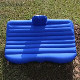 251396 Intbuying Car Inflatable Bed Back Seat Mattress Airbed For Rest Sleep Travel Camping Blue