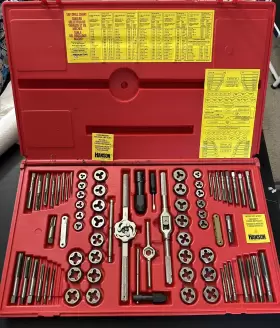 26376 Irwin Hanson 76 -3 Piece Fractional Sae/metric Tap And Die Set In Case