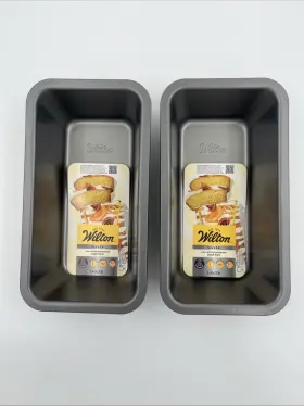 191011502 Jet Lot Of 2 Wilton Loaf Pan Stl Blk 8x4 Inch