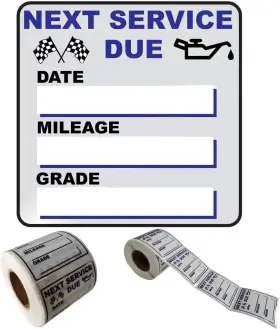 Jc040-300e Jinch Oil Change Stickers 300 Pcs 2 X Inches Clear Window