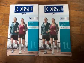 7529002 Jobst Sport Compression Socks 20-30 Mmhg Knee High Closed Toe White Large 2 Lot