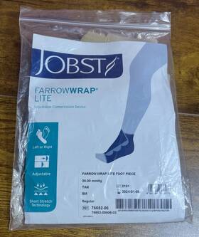 Jobst Fwltofrt2 Farrowwrap Lite Compression Wraps 20-30 Mmhg Footpiece Regular Tan Small