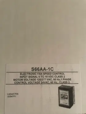 S66aa-1 Johnson Controls Inc. S66aa1 Electronic Fan Spd.ctl 24v