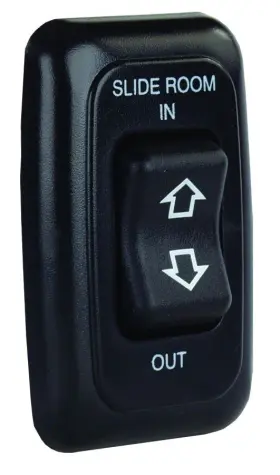 12285 Jr Products Black Single Slide Out Switch Assembly With Bezel