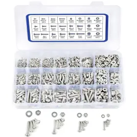Ppb-304-1200 Jrouth 1200pcs Machine Screw Assortment Kit Phillips Pan One Size Silver