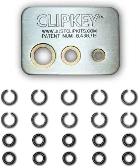 Just Clips 850016642288 3/8 Inch Snap Rings And O-rings For Cordless 1 Clipkey 10