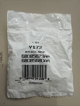 Y172 Kaba Ilco Emergency Key