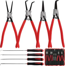 K-917 Keadic 8 Pcs 13 Inch Internal External Snap Ring Pliers Set And Black
