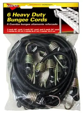 Keeper 051643063563 6 Pack Heavy-duty Bungee Cords 6-pk. 06356